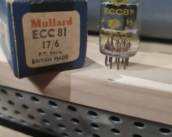 Mullard yellow ecc81 valve vacuum tube AVO vcm 163 tested