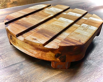 Salvamanteles de madera salvamanteles de madera. Rejilla para enfriar platos calientes. Porta ollas para sartenes. Idea de regalo de decoración de encimera para chef/cocinero casero.