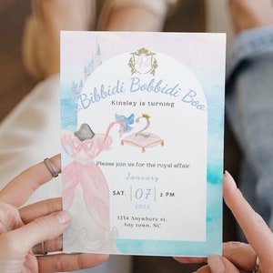 Princess Bibbidi Bobbidi Two Fairytale Birthday Invitation - Etsy