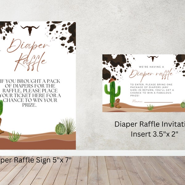 Western Diaper Raffle Sign - Etsy