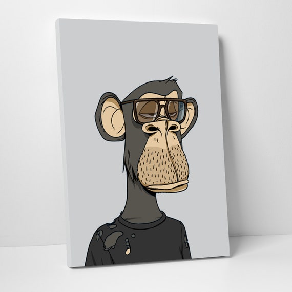 NFT Art NFT Canvas Bored Ape Print Man Cave Decor Etsy