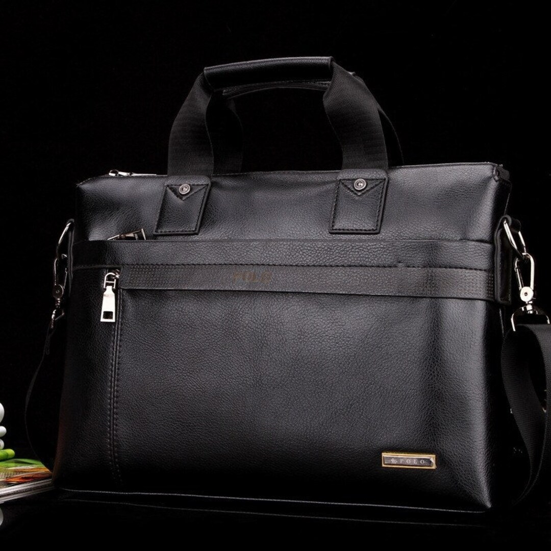 Men Briefcase Bag for Documents Designer Leather Luxury Brand Men's