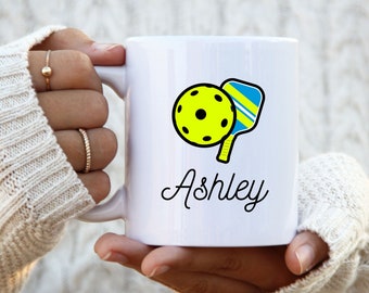 Personalized Pickleball Mug: Custom Name Coffee Mug