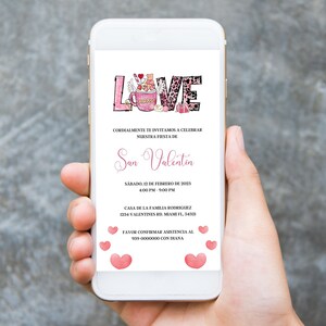 Invitación Electrónica Fiesta San Valentín, Invito alla festa di San Valentino spagnolo, Invitación Digital Fiesta San Valentín, Festa di San Valentino