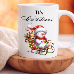 It&#39;s Christmas Coffee Mug, Snowman Coffee Mug, Mugs For Christmas Gifts, Snowman Lovers, Snowman Gift