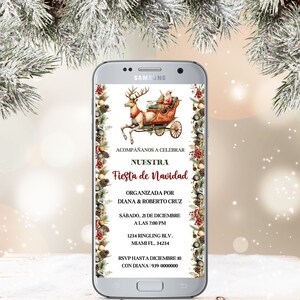 Elektronische uitnodiging Spaanse kerstfeest, Invitación Digital Fiesta de Navidad, Spaanse kerstviering, Celebración Navidad