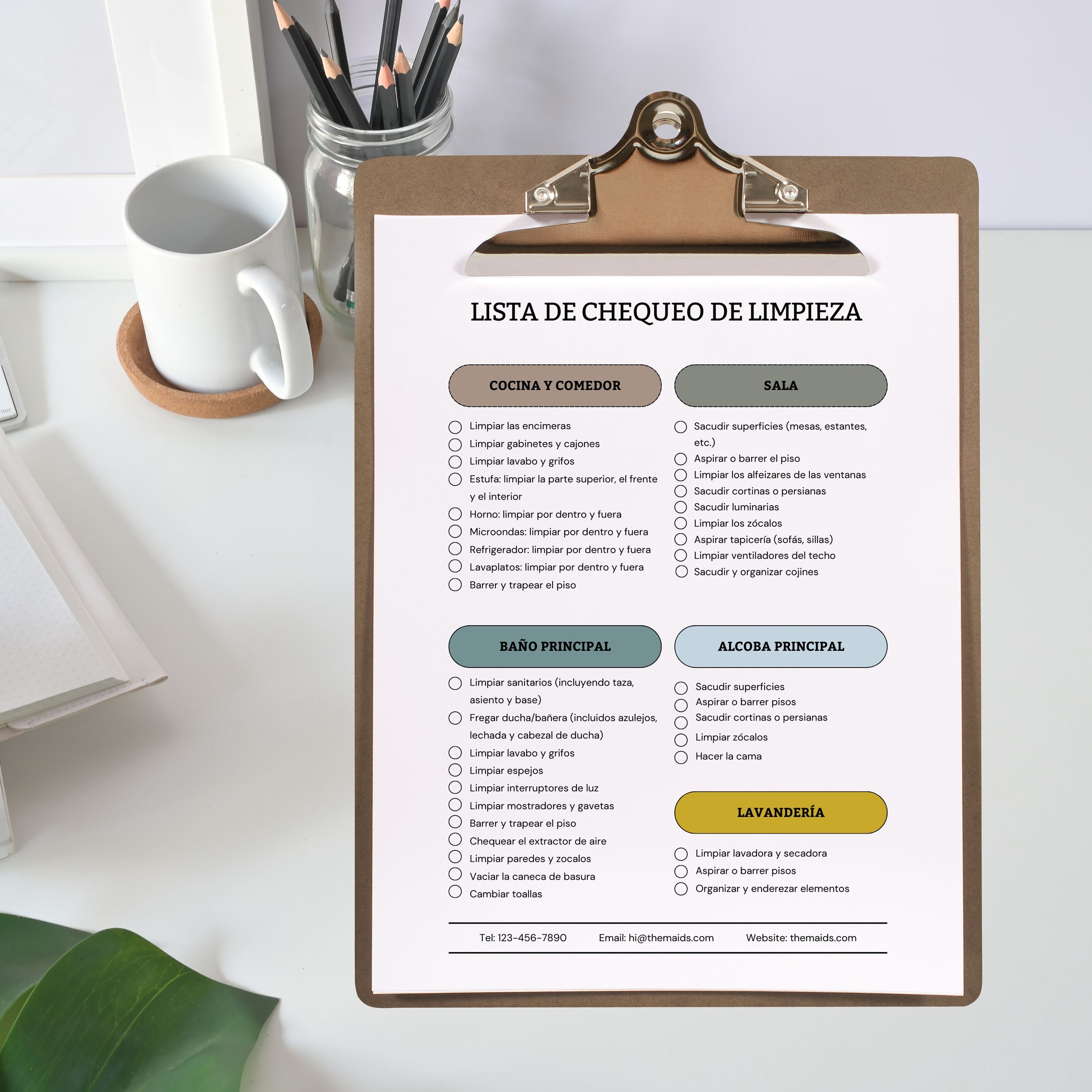 Spanish Housekeeping Checklist Template, Housekeeping Cleaning Planner Editable Template In Spanish, Lista De Chequeo Limpieza Canva