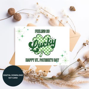 Printable St. Patrick&#39;s Day Card St. Patrick&#39;s Day Greeting Card, Lucky Dog Greeting Card, St. Patrick&#39;s Day Celebration Digital Download