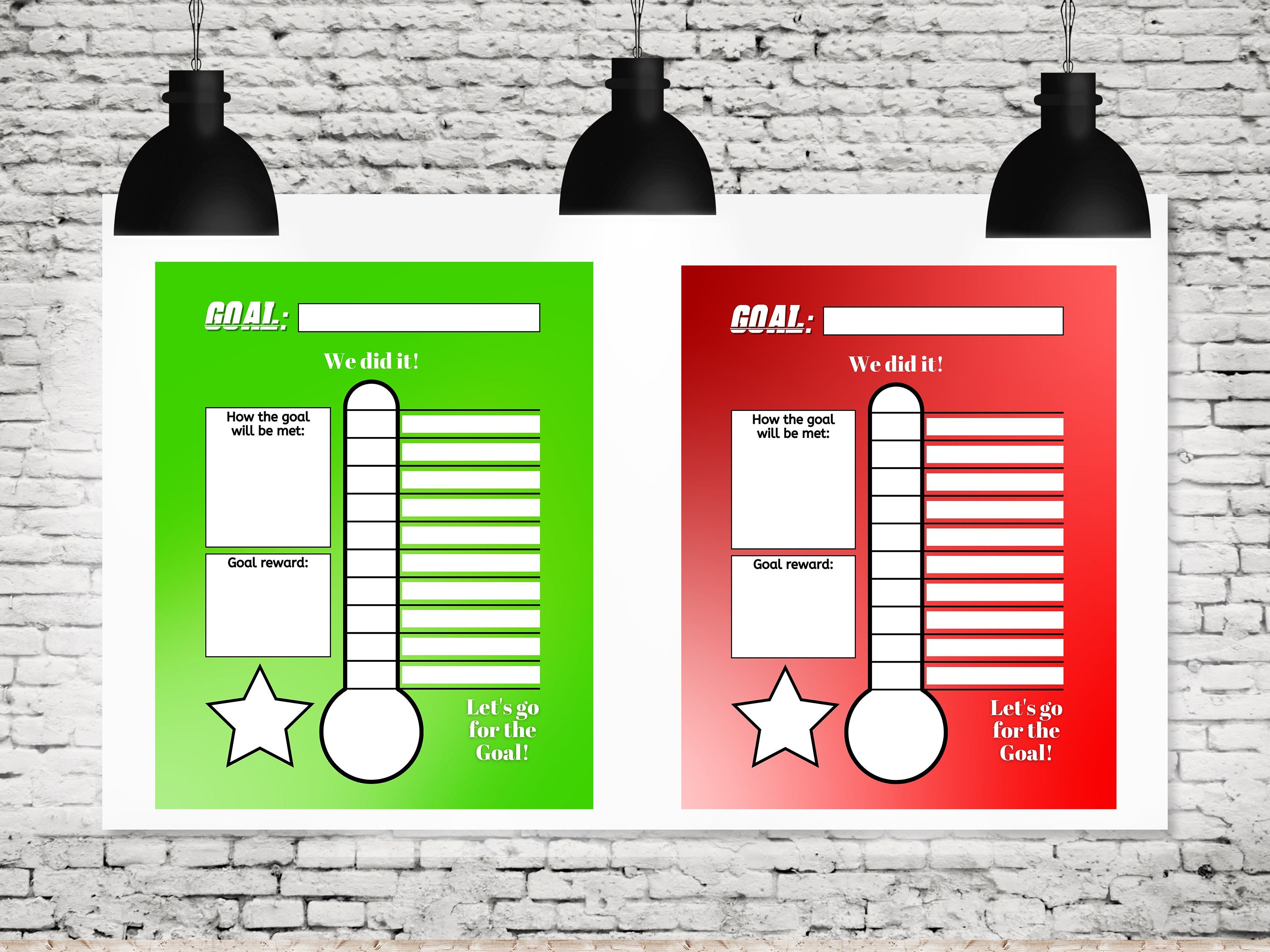 Goal Thermometer Poster, Classroom Goal Printable, Goal Tracker Poster ...