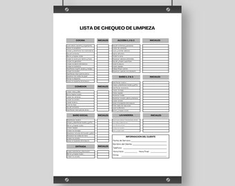 Spanish Housekeeping Checklist Template, Housekeeping Cleaning Planner Editable Template In Spanish, Lista De Chequeo Limpieza Canva
