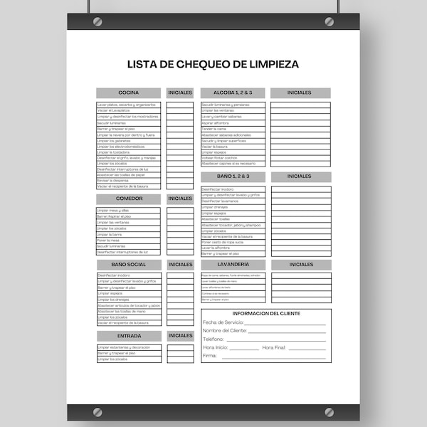 Plantilla De Lista De Verificación De Limpieza En Español, Plantilla Editable Del Planificador De Limpieza De Limpieza En Español, Lista De Chequeo Limpieza Canva