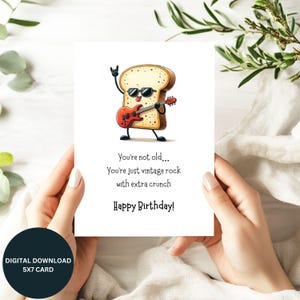 Cartão de feliz aniversário para impressão DIY 5x7, cartão de felicitações para festa de aniversário, cartão temático de brinde engraçado, download digital de comemoração de aniversário
