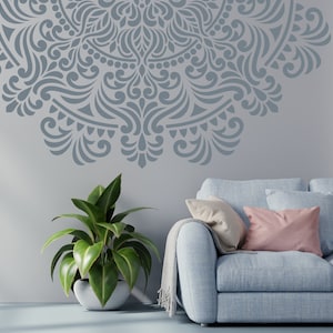 Scallop Stencil for Wall Stencil Scallop Edge Paint Stencil for Walls,  Create Scallop Wall Decor With Scallop Edge Stencil, Removable 