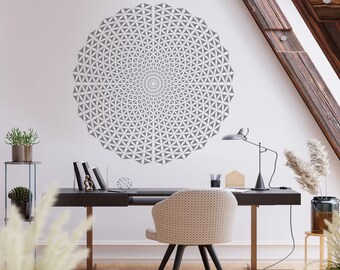 XXXL Geometric Stencil / Template - Geometric Wall Art Stencil - Various Dimensions