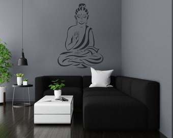 Buddha Stencil Template, Buddha Wall Art, Meditation Stencil, Large Wall Stencil, Reusable Stencils, Extra Large Stencil, Various Dimensions