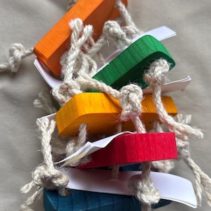 Natural wood paper Bird toy for Parrots