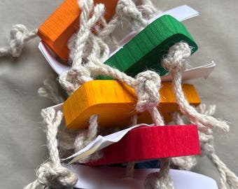 Natural wood paper Bird toy for Parrots