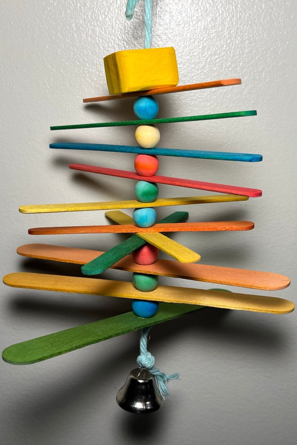 Popsicle Stick Bird Toy for Cockatiels, Parakeets, Parrotlets, Conures