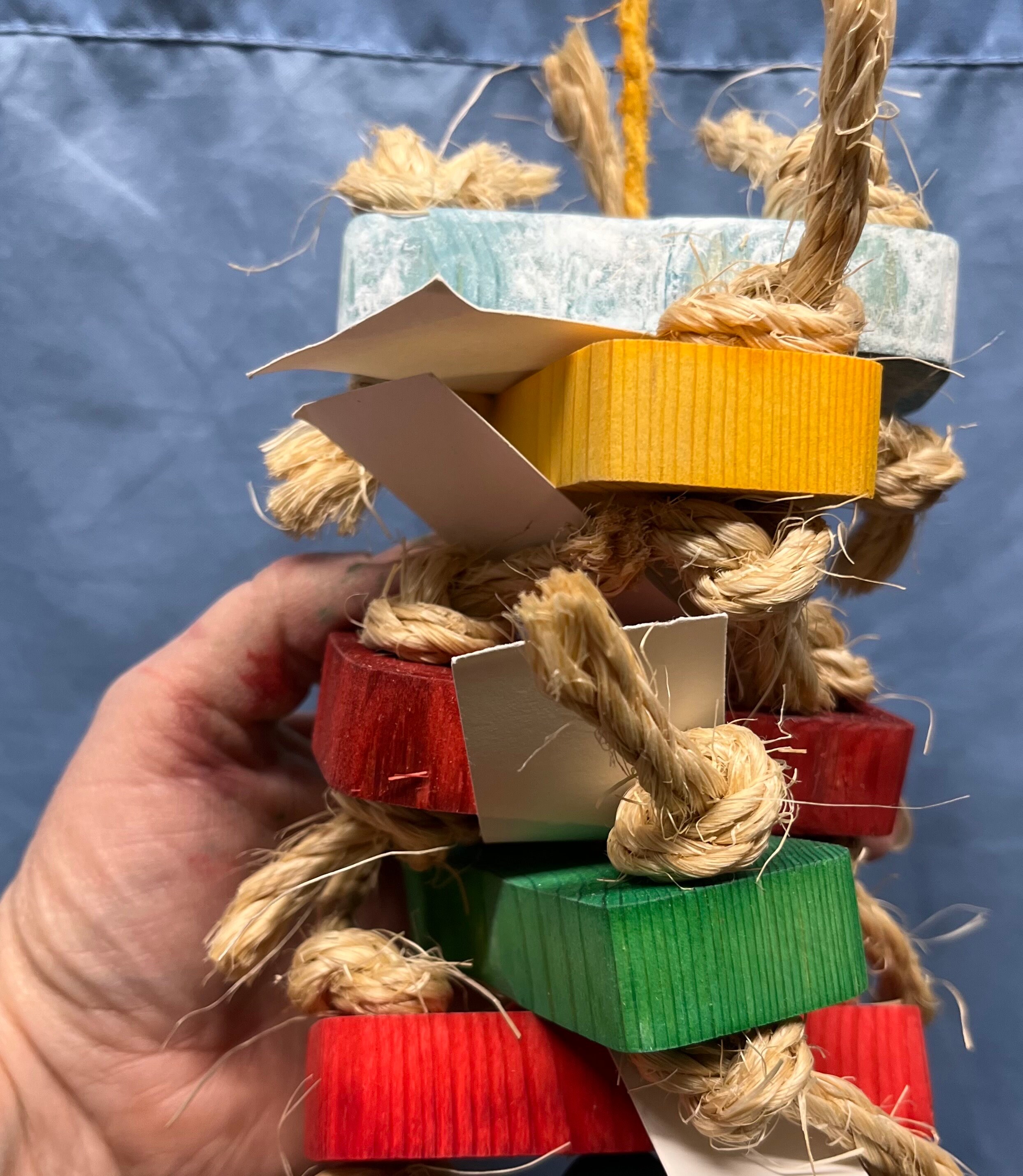 Natural Wood Paper Bird Toy for Parrots Etsy