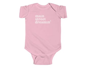 Disney Inspired Baby Onesie, Main Street Dreamin Infant Bodysuit, Cute Disney Baby Gift, Theme Park Baby Outfit