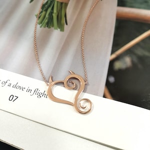 Hotwife Club Cucked Heart with Horns Pendant with Necklace