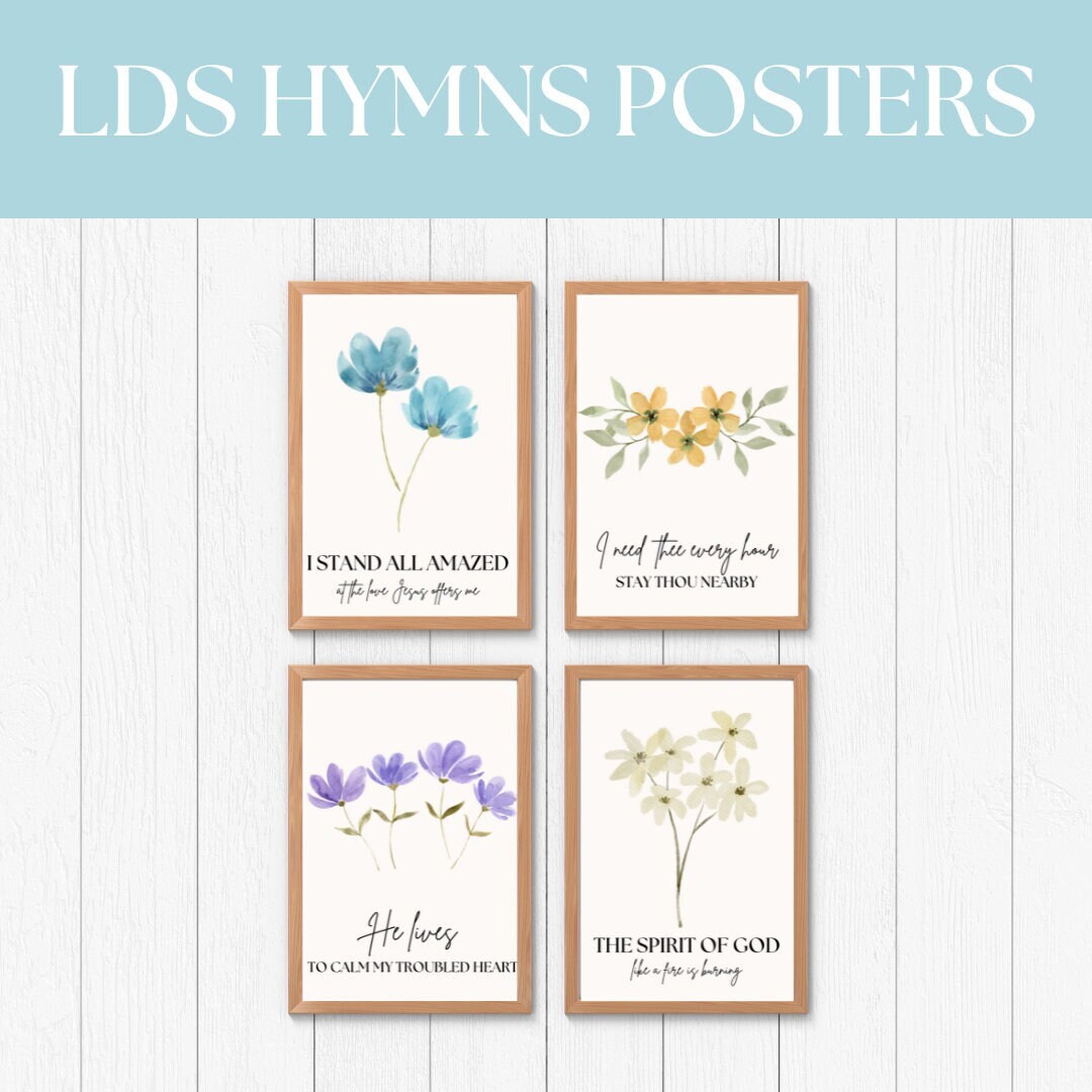LDS Hymns Posters LDS Music Quotes LDS Gallery Wall - Etsy