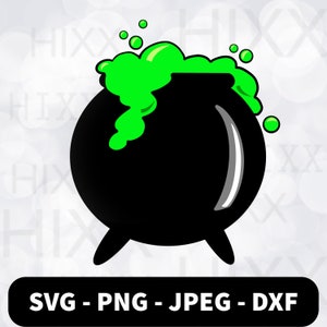 Cauldron SVG, Witches Cauldron, Layered SVG Cauldron, Cauldron Silhouette, Halloween Cauldron, Cauldron Clipart, svg, png, jpeg, dxf
