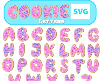 Cookie SVG, Cookie Letters, Cookie Numbers, Cookie Custom Your Own Names SVG