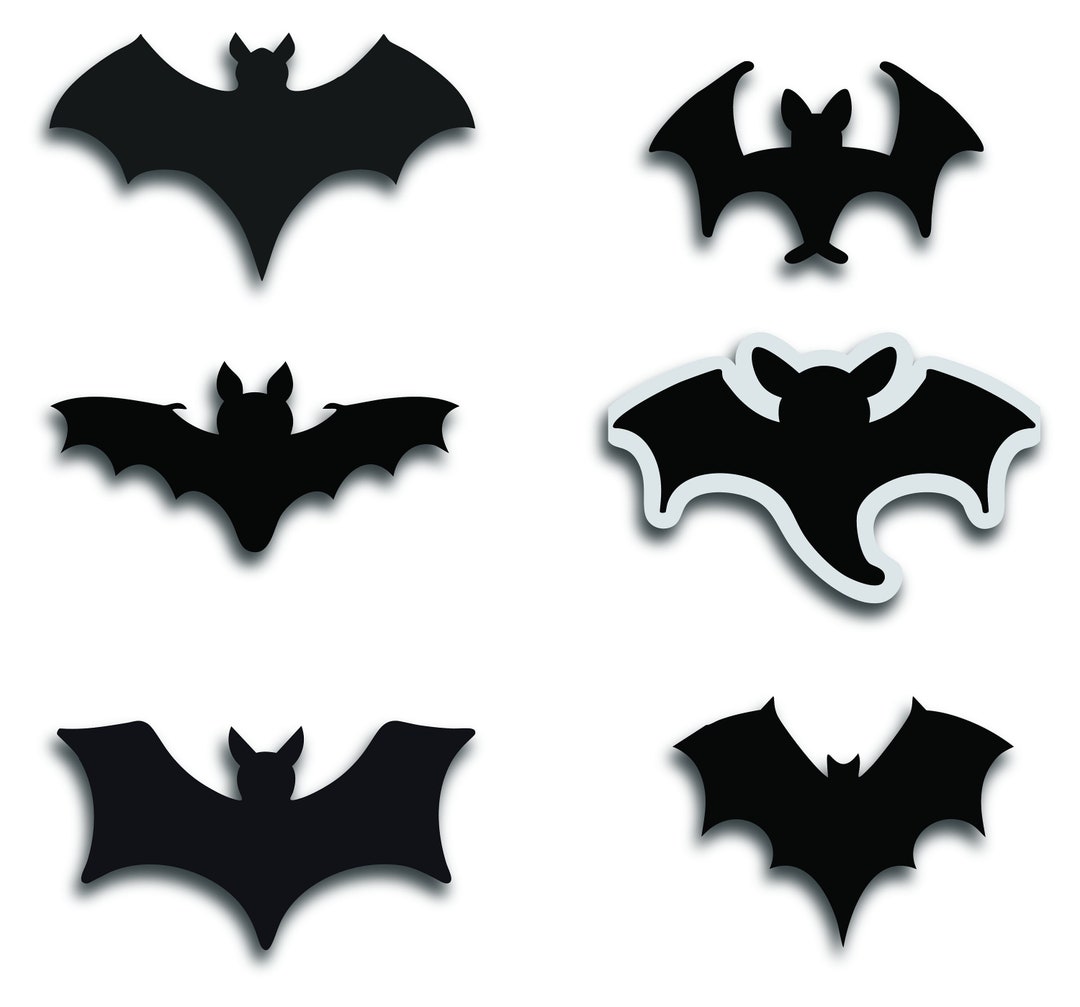 Halloween Bats SVG Spooky Bats Clipart Bats Halloween Night Etsy