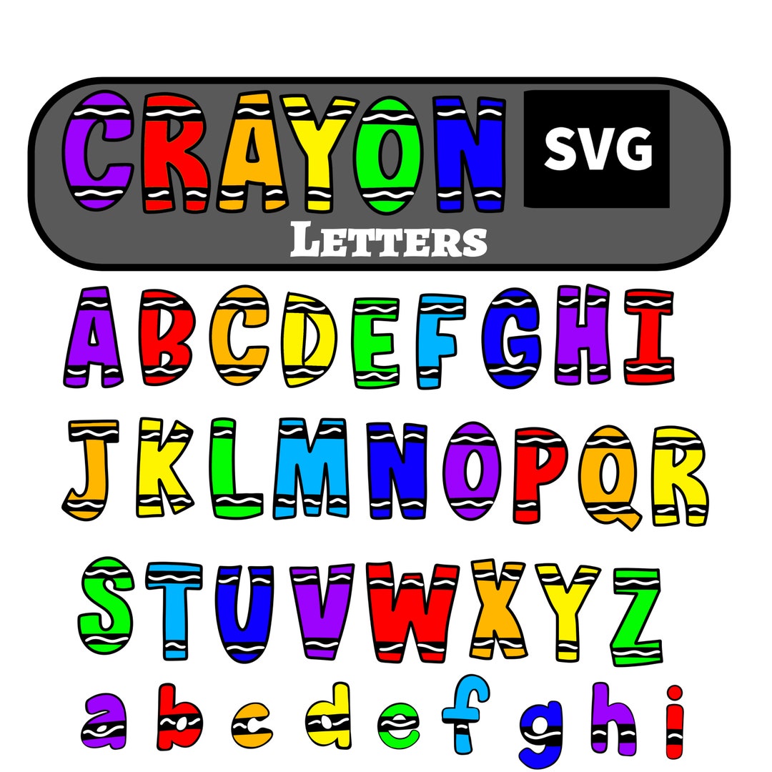 Crayon SVG, Crayon Letters, Crayon Numbers, Crayon Symbols, Crayon