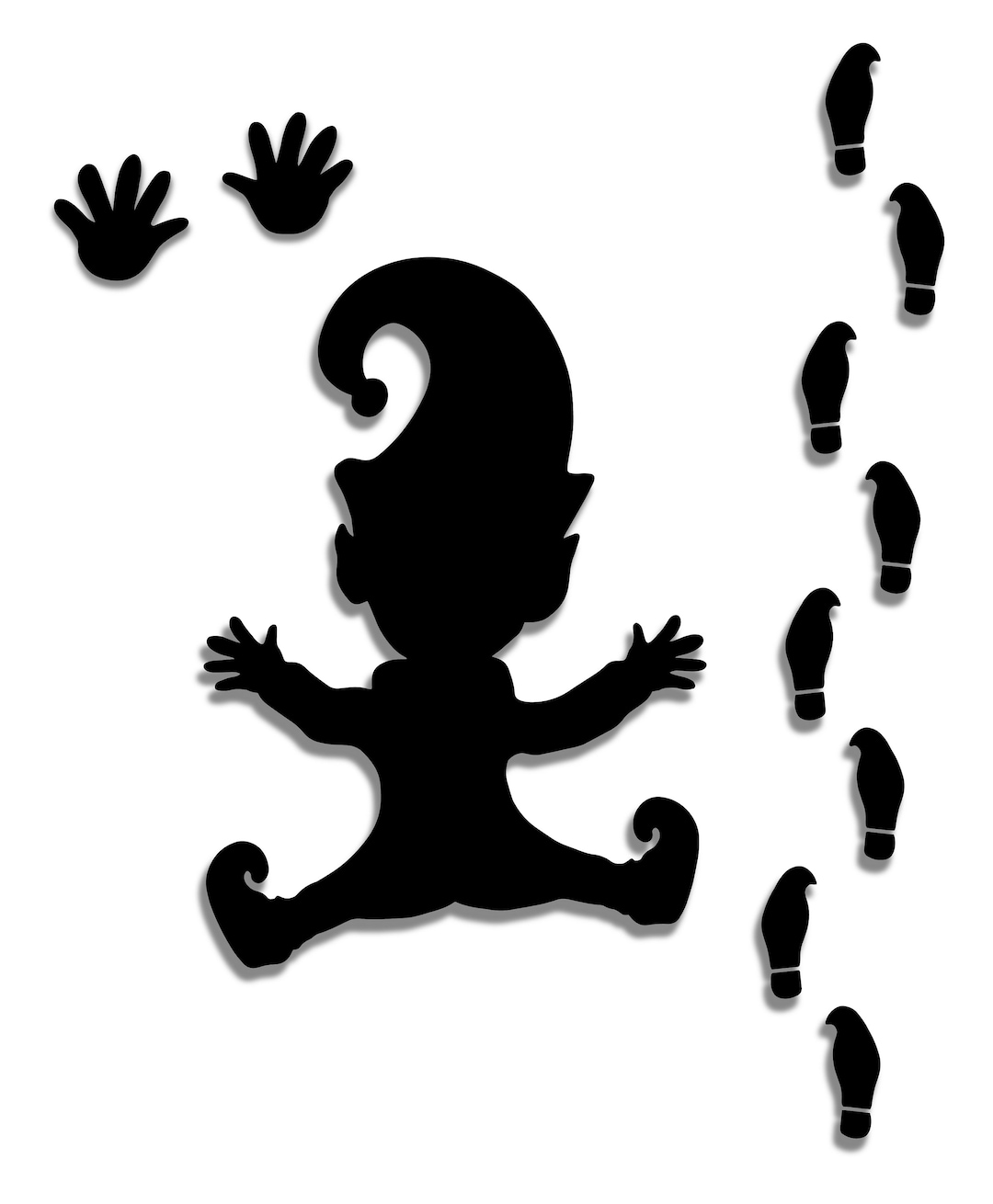 Elf Stencil SVG Elf Footprints Elf Handprint Elf Silhouette Elf Elf Stencil SVG Elf Footprints Elf Handprint Elf Silhouette Elf
