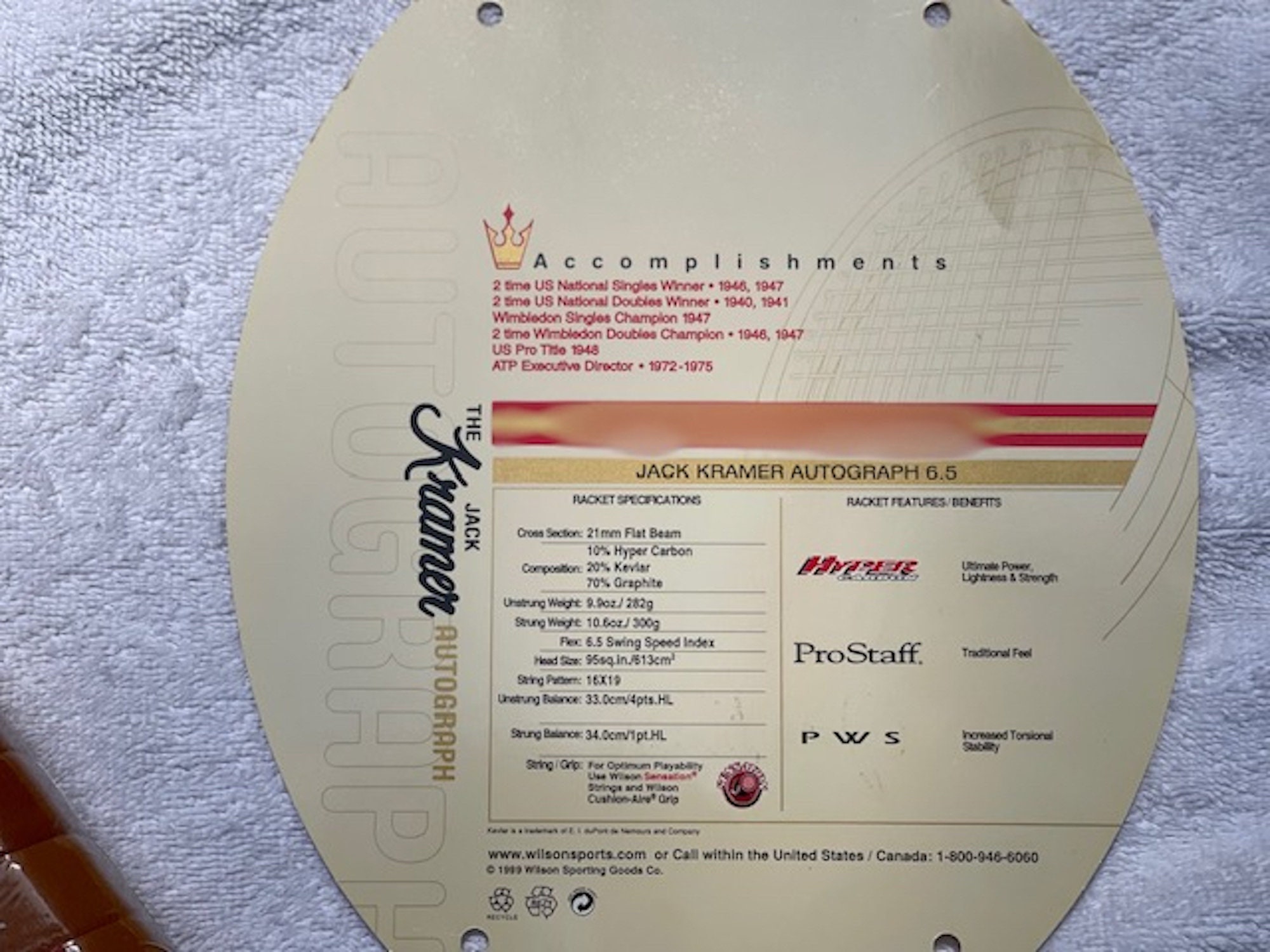 Limited Edition Jack Kramer Autograph Tennis Racket - Etsy