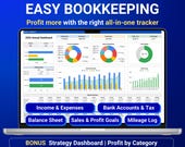 Bookkeeping Spreadsheet Small Business Bookkeeping Google Sheets Accounting Template Profit & Loss Easy Income Expense Tracker Sales Finance
