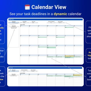 May include: A screenshot of a calendar view software interface. The calendar is displayed in a grid format with each day of the month represented by a square. The calendar is color-coded to indicate different tasks and deadlines. The software also includes a sidebar that displays a list of tasks due for the current day. The software also includes a weekly view feature that displays a list of tasks due for the current week.