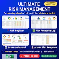 Risk Assessment Excel Template | Business Spreadsheet | Risk Management ...