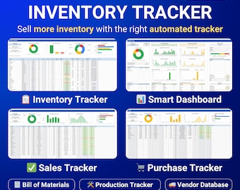 Inventory Tracker Inventory Management Google Sheets Small Business Inventory Spreadsheet Bookkeeping Template Sales Dashboard Order Tracker