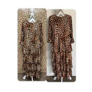Ruffle Leopard Dress Etsy