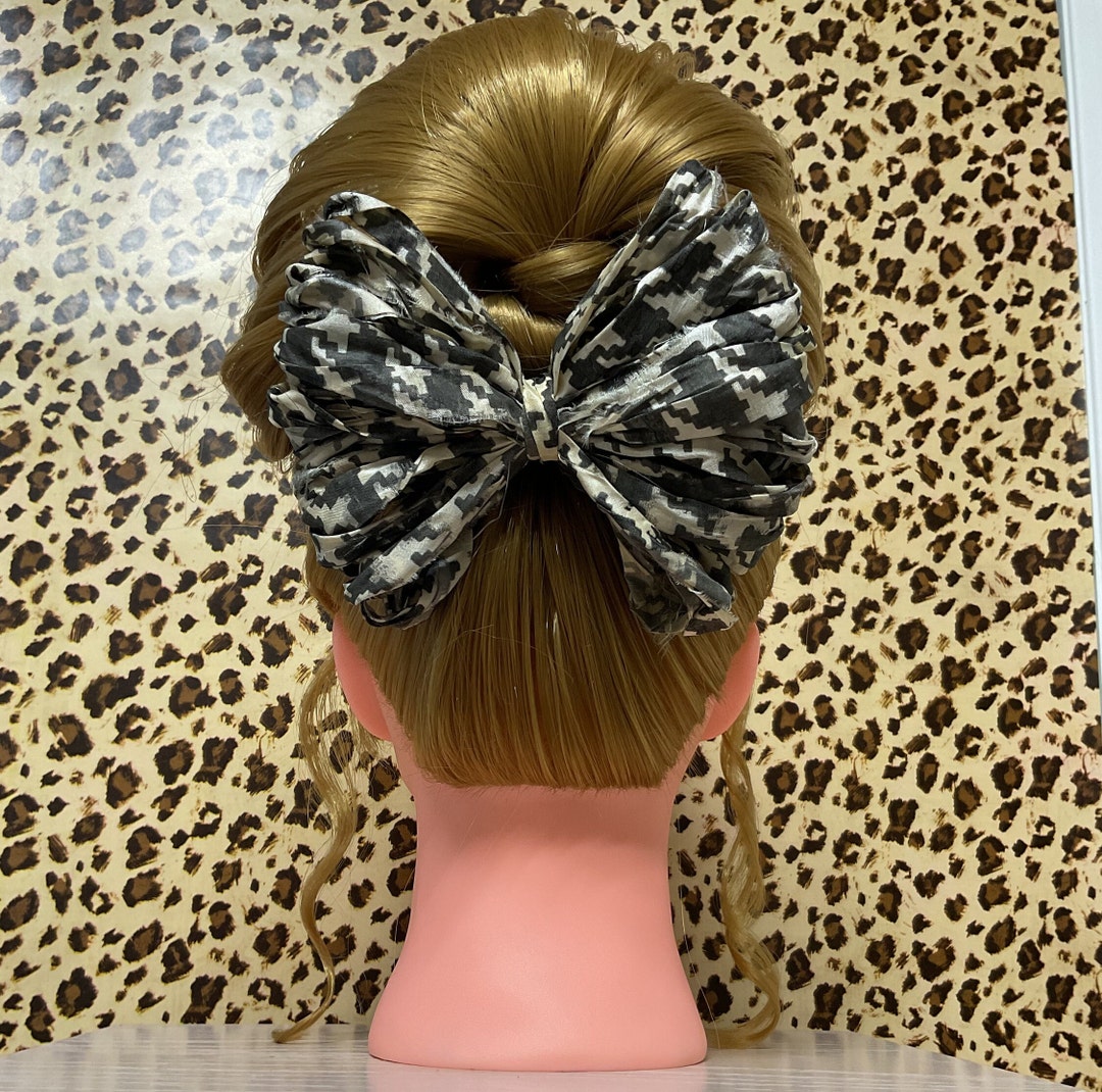 Little Girl Hair Bow/vintage Houndstooth Hair Bow/ Rag Hair Etsy