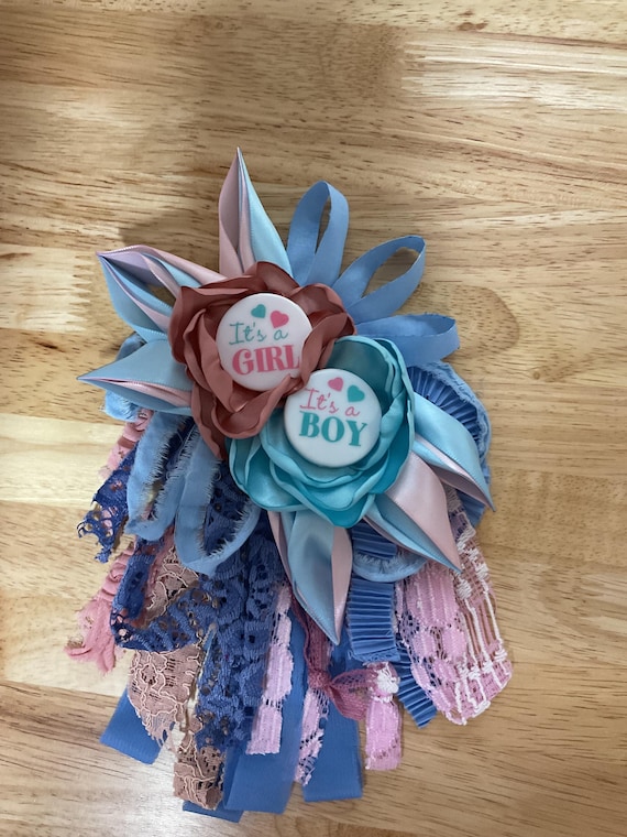 Prince or Princess-pink and Blue Gender Reveal Corsage-party-casual Wear-surprise-mom  to Be-gift to Family-baby Gender Reveal-baby Surprise - Etsy