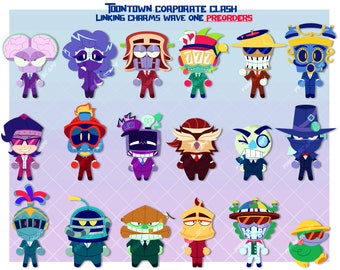 Toontown Corporate Clash Linking Charms - Wave 1 PREORDER