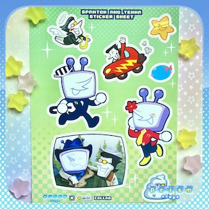 Spamton and Tenna Sticker Sheet