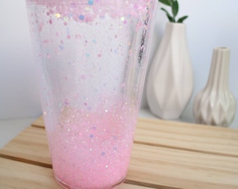 Snow Globe Cup, Glitter, drink ware, custom gift, Rhinestones, cold coffee, Custom Cup, Tumbler, Christmas Gift