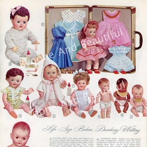Vintage Image Toys 1955 Dolls Advertising Junk Journal Scrapbook Digital Download