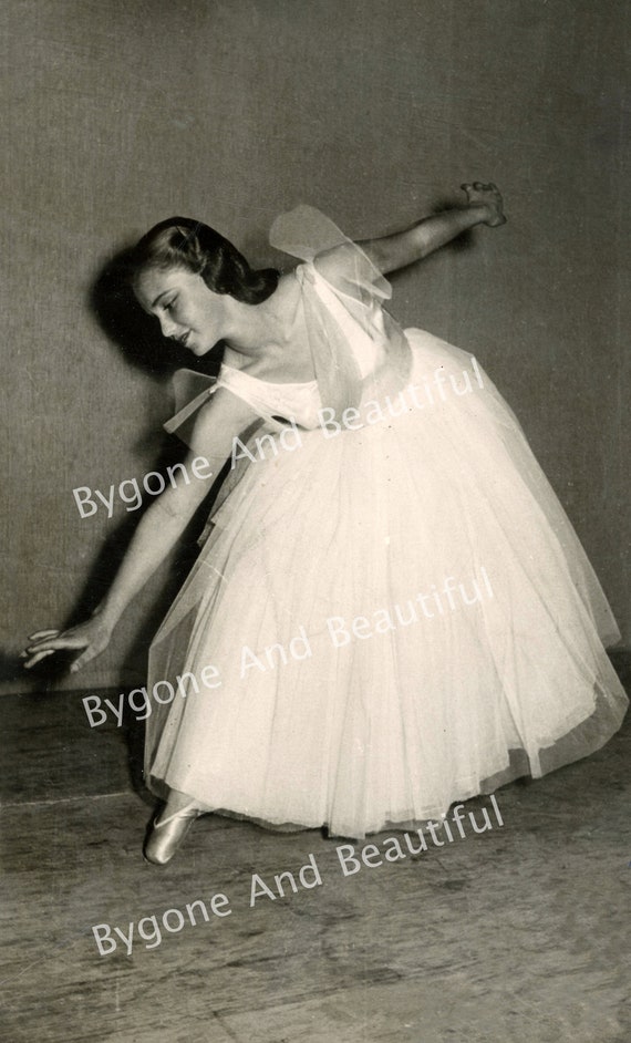 Vintage Image Ballet Ballerina Dance White Gown Junk Journal Scrapbook  Digital Download