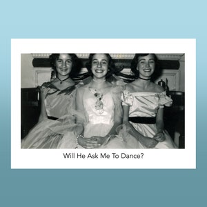 Tarjeta de felicitación Escuela Danza Adolescentes Nostalgia Amor Romance Amistad Foto Vintage Descarga digital Tarjeta imprimible En blanco Dentro