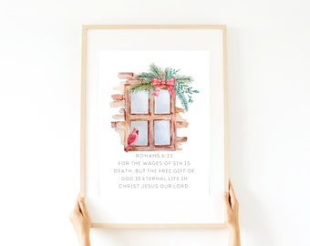 Cardinal Scripture Wall Art - Etsy