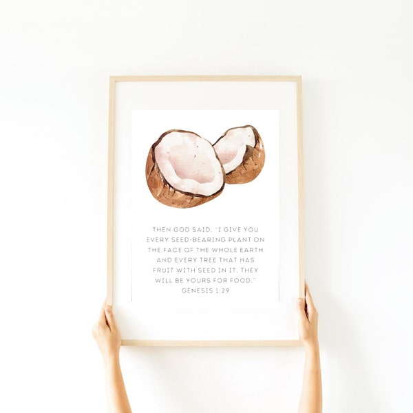 Coconut Print Etsy