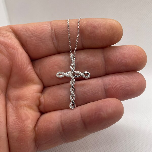 Twisted Cross Necklace Etsy