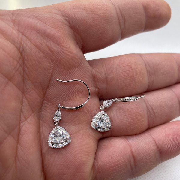 Lab Created Diamond Earrings Etsy