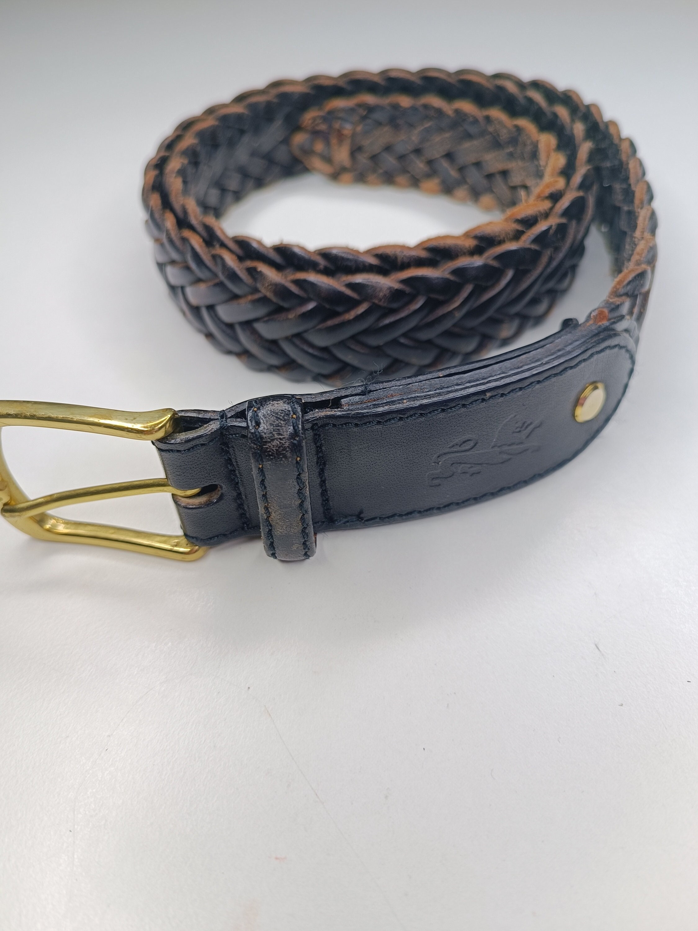 Vintage Uniquely Braided leather belt vintage 70s braided leather belt – 86 Vintage main image 3
